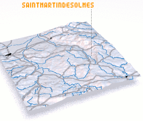 3d view of Saint-Martin-des-Olmes