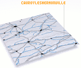 3d view of Cauroy-lès-Hermonville