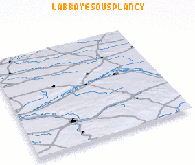 3d view of LʼAbbaye-sous-Plancy