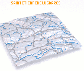 3d view of Saint-Étienne-de-Lugdarès