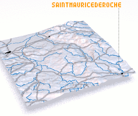 3d view of Saint-Maurice-de-Roche