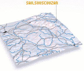 3d view of Sail-sous-Couzan