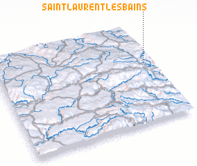 3d view of Saint-Laurent-les-Bains