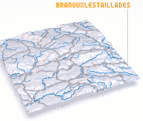 3d view of Branoux-les-Taillades