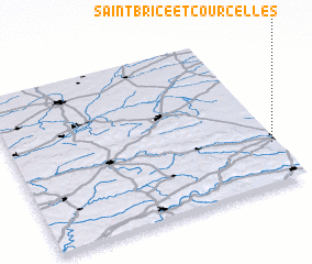 3d view of Saint-Brice-et-Courcelles