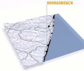 3d view of Uvongo Beach