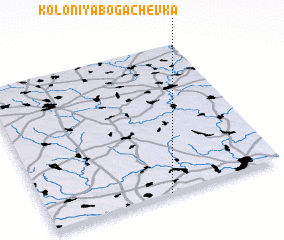 3d view of Koloniya Bogachëvka