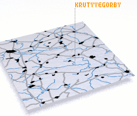 3d view of Krutyye Gorby