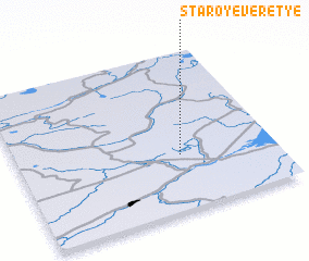 3d view of Staroye Veret\