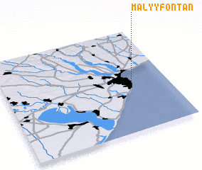 3d view of Malyy Fontan