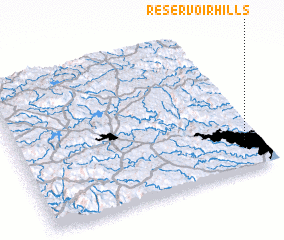 3d view of Reservoir Hills