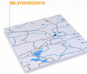 3d view of Maloye Ponizov\