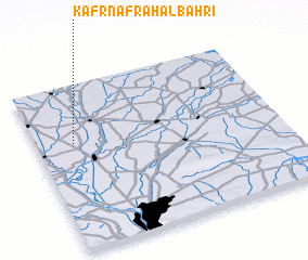 3d view of Kafr Nafrah al Baḩrī