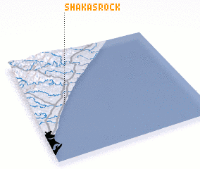3d view of Shakaʼs Rock