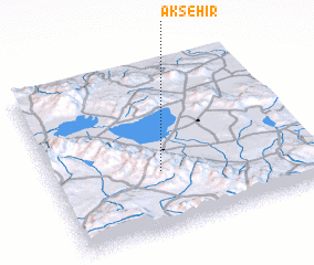 3d view of Akşehir