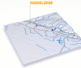 3d view of Kawm al ‘Arab