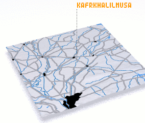 3d view of Kafr Khalīl Mūsá