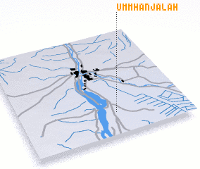 3d view of Umm Ḩanjalah