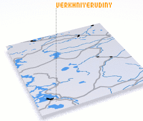 3d view of Verkhniye Rudiny