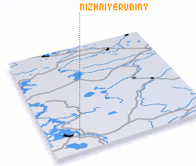 3d view of Nizhniye Rudiny