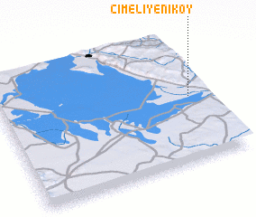 3d view of Çimeliyeniköy