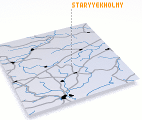 3d view of Staryye Kholmy