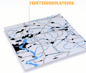 3d view of Yevetsko-Nikolayevka