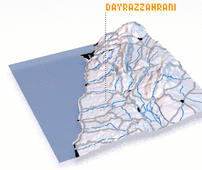 3d view of Dayr az Zahrānī