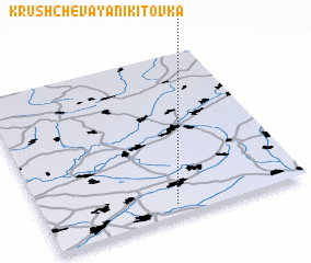 3d view of Krushchëvaya Nikitovka