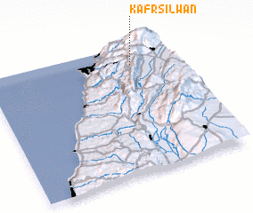 3d view of Kafr Silwān