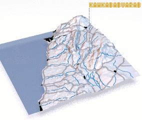 3d view of Kawkabā Bū ‘Arab