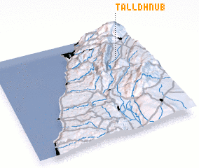 3d view of Tall Dhnūb