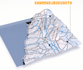 3d view of Kawm Marj Burghūth
