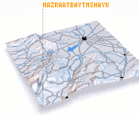 3d view of Mazra‘at Bayt Mshayk