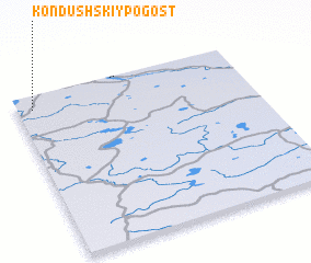 3d view of Kondushskiy Pogost