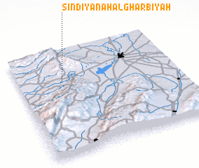 3d view of Sindiyānah al Gharbīyah