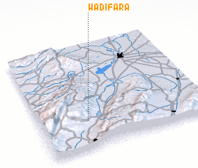 3d view of Wādī Fa‘rā