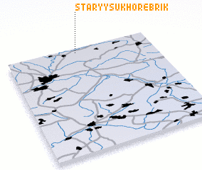 3d view of Staryy Sukhorebrik