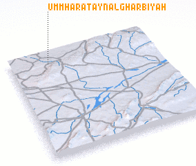 3d view of Umm Ḩāratayn al Gharbīyah