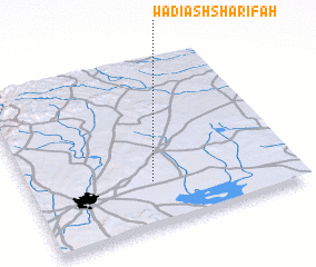 3d view of Wādī ash Sharīfah