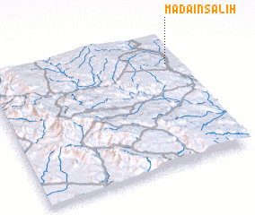 3d view of Madāʼin Şāliḩ