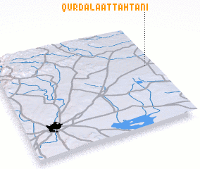 3d view of Qurdalā at Taḩtānī