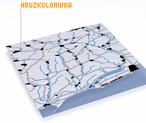 3d view of Hruzʼko-Lomivka