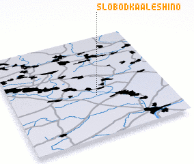 3d view of Slobodka-Alëshino