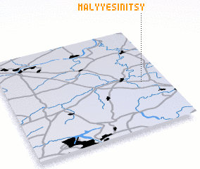 3d view of Malyye Sinitsy