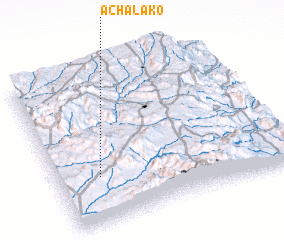 3d view of Āchʼalakʼo