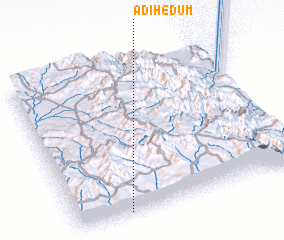 3d view of Ādī Hēdum