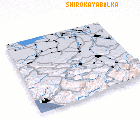 3d view of Shirokaya Balka