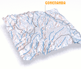 3d view of Gomen Āmba