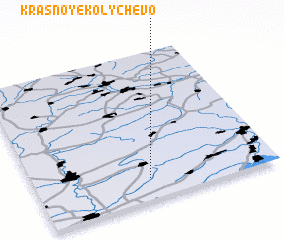 3d view of Krasnoye Kolychevo